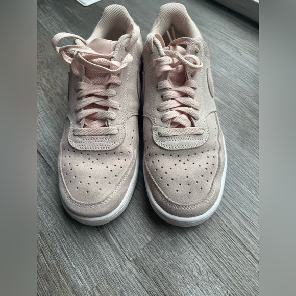 Nike Court Vision AF1 Sneakers Suede Pink Light Pink Casual Wear Size 9.5 - Picture 2 of 16